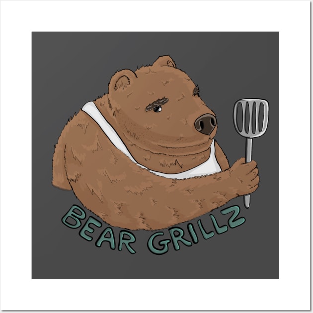 Bear Grillz Wall Art by Chelzzi